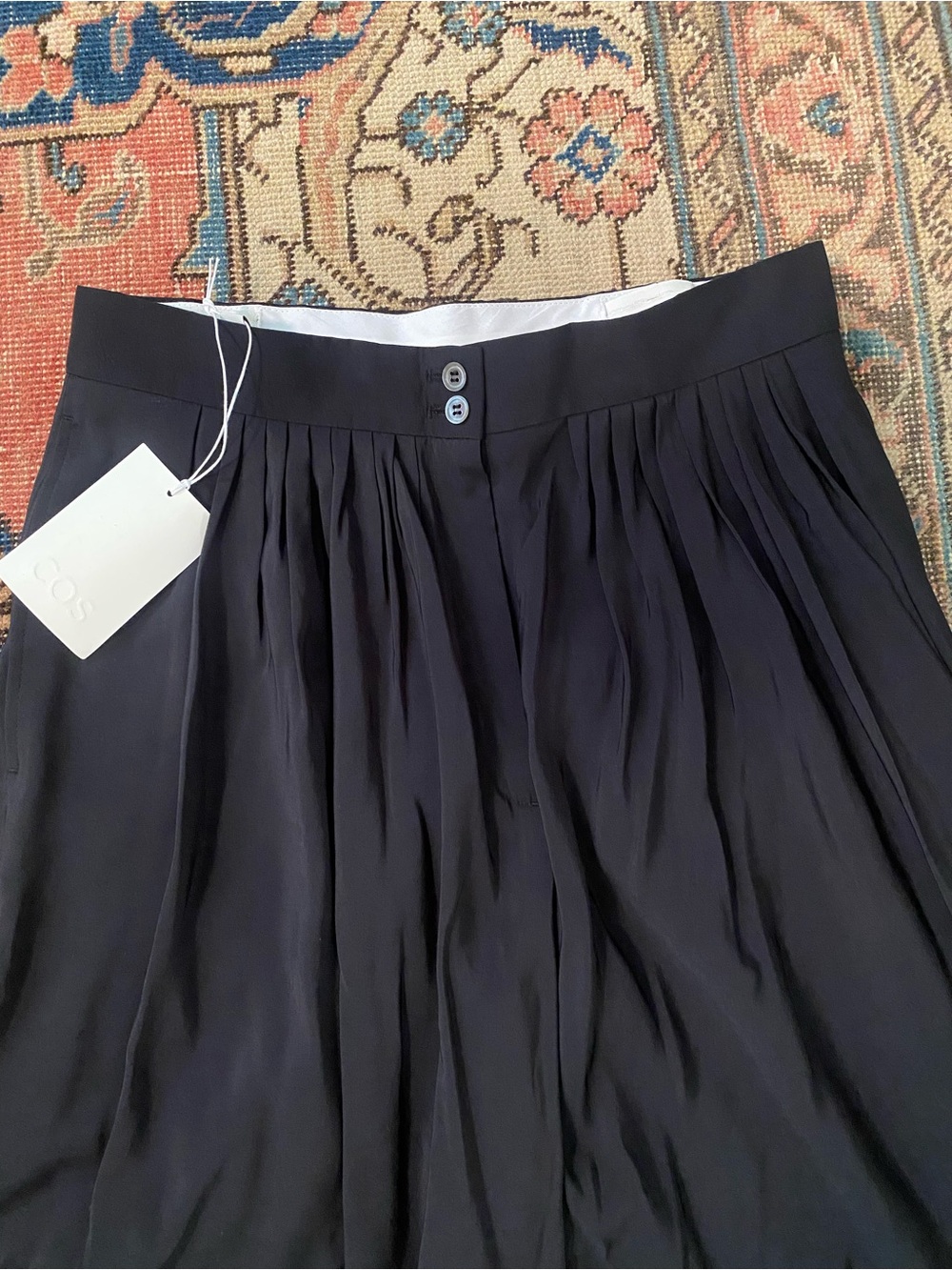 COS draped pleated straight leg pants NWT